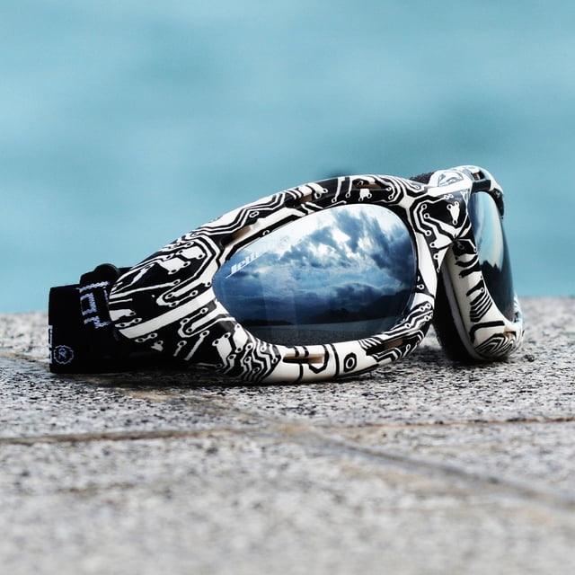 Vented Floating Jet Ski Goggles Jettribe Circuit Board Frame / Smoke