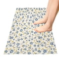thumbnail image 2 of Blue Yellow Small Flowers Plush Carpet Non Slip Runner Rug Absorbent Bath Mat 39" x 20", 2 of 8