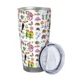 thumbnail image 2 of Salouo Cartoon Wild Animals Print 20oz Tumbler with Lid,Stainless Steel Vacuum Insulated Tumbler Durable Insulated Coffee Mug Thermal Cup with Splash Proof Sliding Lid-Straw Three-piece Set, 2 of 8