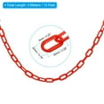 thumbnail image 2 of Uxcell 13Ft Plastic Chain Barrier, Safety Link Chain Stanchion with 2 Magnetic Hooks for Crowd Control, Red, 2 of 6