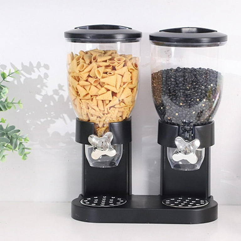 Double Cereal Dispenser Countertop,Large Cereal Containers Storage