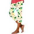 thumbnail image 2 of Haivin Yoga Leggings for Woman with St. Patrick's Day All-over Print, Casual Fashion Activewear for Fitness and Daily Layering, 2 of 5