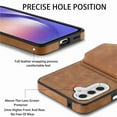 thumbnail image 2 of Decase Wallet Case for Samsung Galaxy A14 5G, Luxury Shockproof Magnetic PU Leather Credit Card Slot with Built-in 360? Rotation Ring Holder Stand Protective Case, brown, 2 of 8