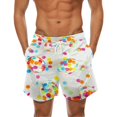 thumbnail image 1 of Aayomet Shorts de Bain pour Hommes avec Poche, Boucle, Col à Revers (Rose Vif, TTG), 1 of 4