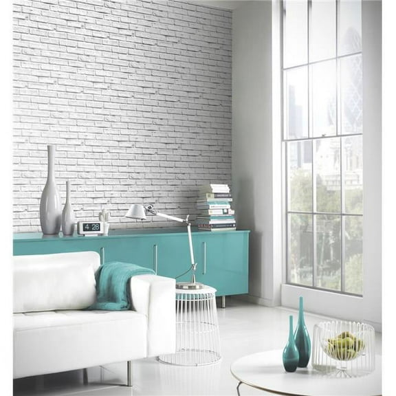 Arthouse 623004 Brick Wallpaper, White