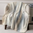 thumbnail image 6 of Neutral Beige Gray Throw Blankets, Abstract Grunge Modern Art Soft Fleece Blanket Decorative for Home Sofa Couch Chair Living Bedroom, 32x48 Inches,, 6 of 8