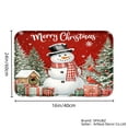 thumbnail image 4 of SPXUBZ Non-slip Flannel Floor Mat Merry Christmas Snowman Design for Bathroom Kitchen Bedroom Decor 16x24 inch, 4 of 5