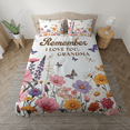 thumbnail image 3 of Lotusprinthandmade Colorful Floral Grandma Quote Bedding Set (Made in Vietnam) (88x88), mother’s day quilt set for grandma, 3 of 6
