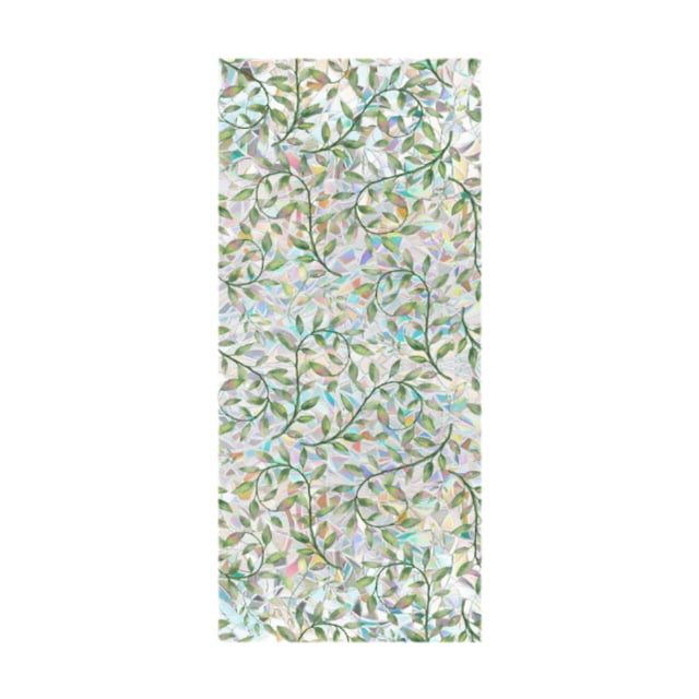 Pegatina de vidrio con diseño de planta para ventana, película de privacidad estática para inauguración de la casa, comedor, sala de estar, estilo gra