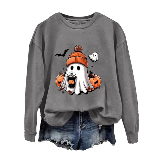 WZXFASHION Chandail à Col Rond Imprimé Décontracté et à la Mode pour Femmes, Chandail Sans Capuche, Économies du Printemps, Liquidation, Chandail en Tricot Épais