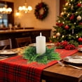 thumbnail image 6 of UNLLLL Mini Candle Ring Wreath, Artificial Greenery Christmas Table Centerpiece, Plastic Garland for Candles 3 to 4 Inch, for Mantel Shelf and Holiday Table Decor, A, 6 of 7