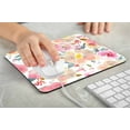 thumbnail image 3 of Bright Pink and Yellow Girly Watercolor Flowers Mouse Pad Non-Slip Rubber Base Gaming MousePads for Computers Laptop Office, Computer Mouse Pad for Wireless Mouse, 9.5"x7.9"x0.12" Inch, 3 of 4