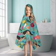 thumbnail image 6 of German Shepherd Dog and Flower Hooded Bath Towel，50"x30" for Ages 3 To 12 Kids, Quick Dry Lightweight Soft Microfiber Hood Beach Towel Cover Up for Kids, 6 of 7