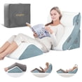 thumbnail image 1 of Juego de almohadas ortopédicas con forma de cuña Kingfun, espuma viscoelástica, 4 piezas, 1 of 7