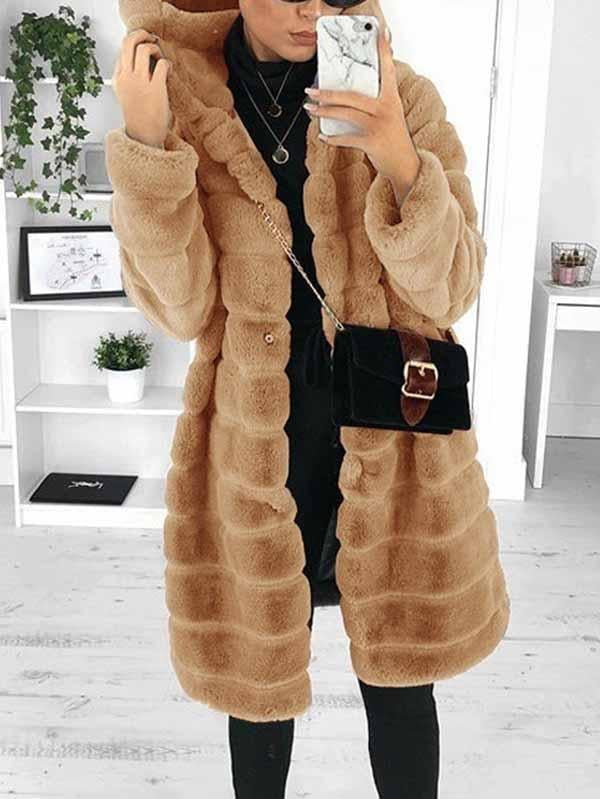 Womens Parkas Fur Hood