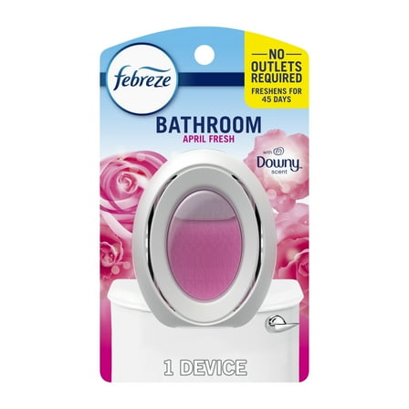 Febreze Bathroom Air Freshener, Odor-Fighting, Downy April Fresh Scent, 1 Count