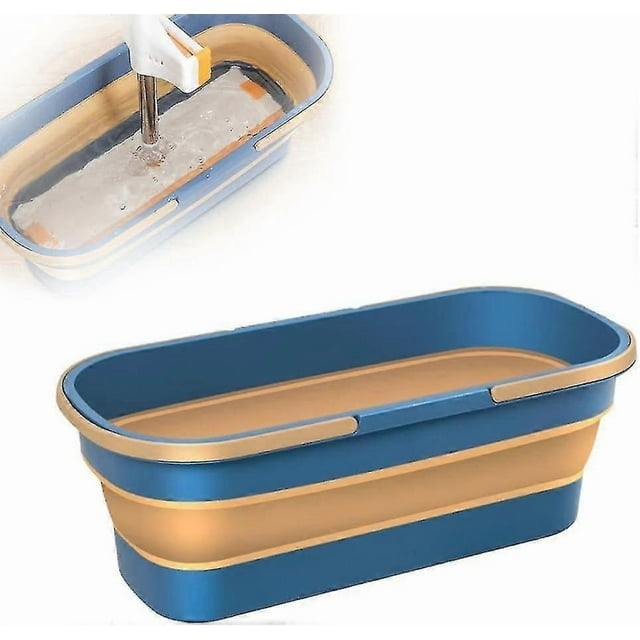 Large Flat Mop Cleaning Bucket, Large Flat Mop Floor Mop Large Foldable Portable Mop Bucket