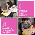 thumbnail image 4 of MAVOCRAFT Folding Lap Desk, Laptop Desk, Breakfast Table, Bed Table, Serving Tray, (Pink), 4 of 7