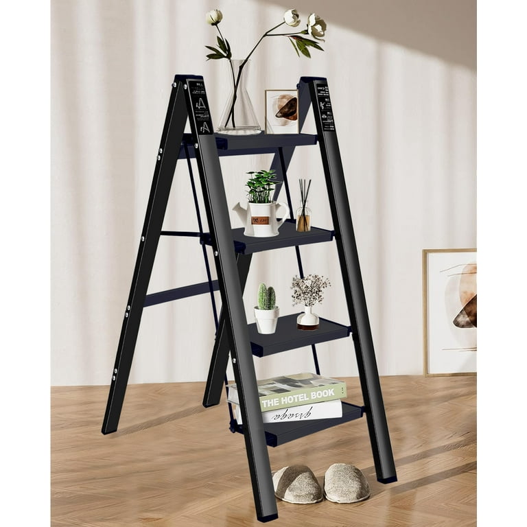 Black wooden step ladder discount