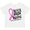 thumbnail image 3 of Inktastic Never Stop Fighting Breast Cancer Awareness Boys or Girls Toddler T-Shirt, 3 of 5