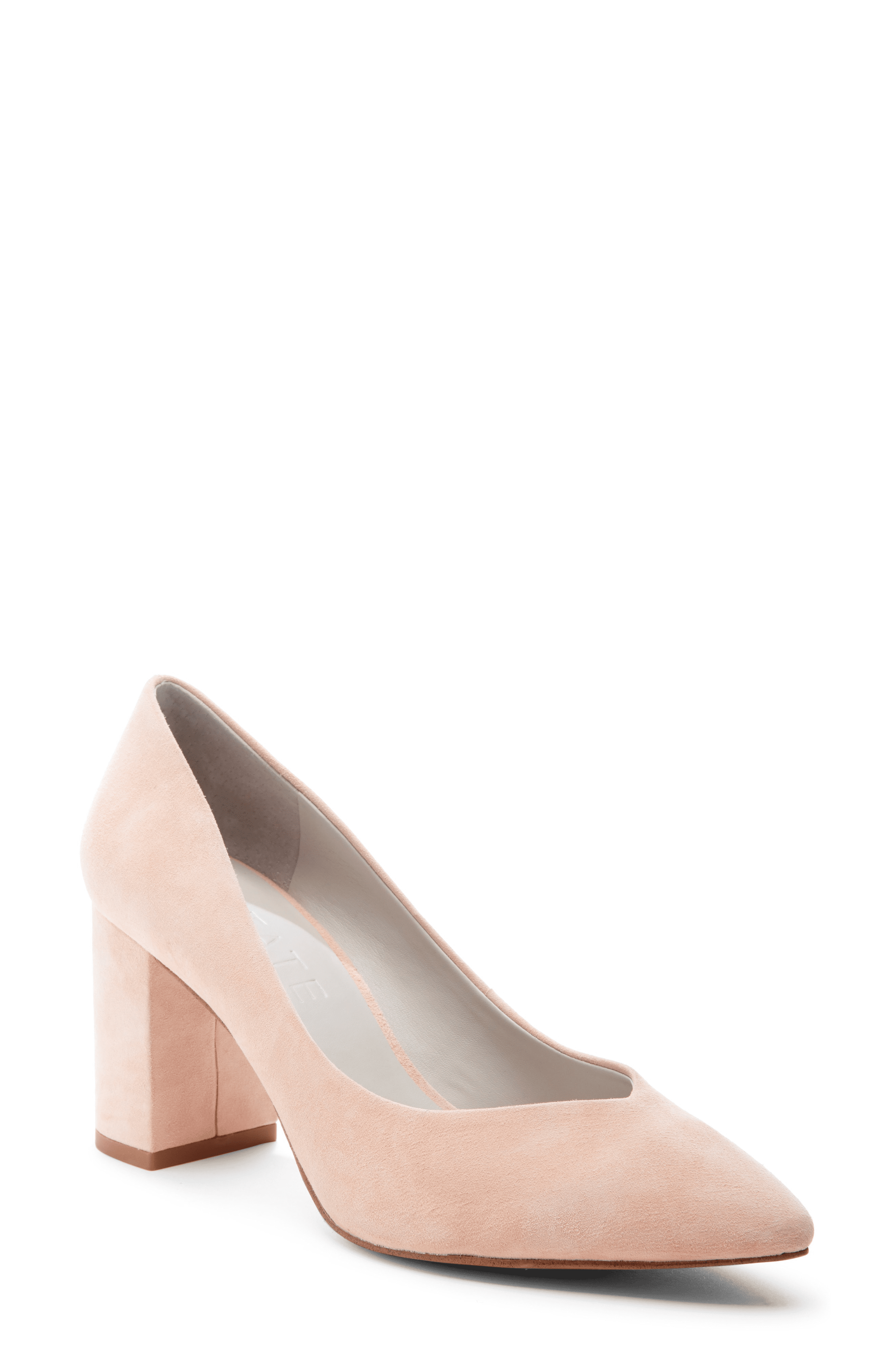 Blush block heel pumps shop