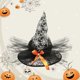 thumbnail image 5 of Sombrero De Bruja De Halloween Para Mujeres Adultas, Accesorio Para Disfraces De Fiesta, Tocado De Bruja, Decoraciones De Halloween, Accesorio Para Cosplay De Brujería, 5 of 8
