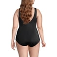 thumbnail image 2 of Lands' End Women's Plus Size Mastectomy Scoop Neck Tugless One Piece Swimsuit, 2 of 5