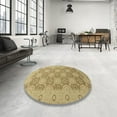 thumbnail image 3 of Ahgly Company Indoor Square Abstract Cinnamon Brown Oriental Area Rugs, 6' Square, 3 of 6