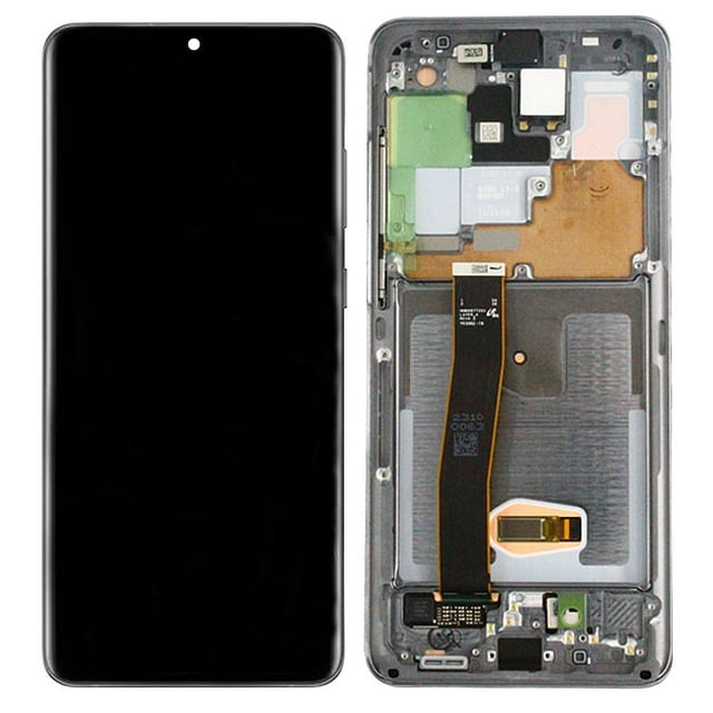 Écran Tactile LCD de Remplacement avec Cadre pour Samsung Galaxy S20 Ultra 5G - Gris Cosmique