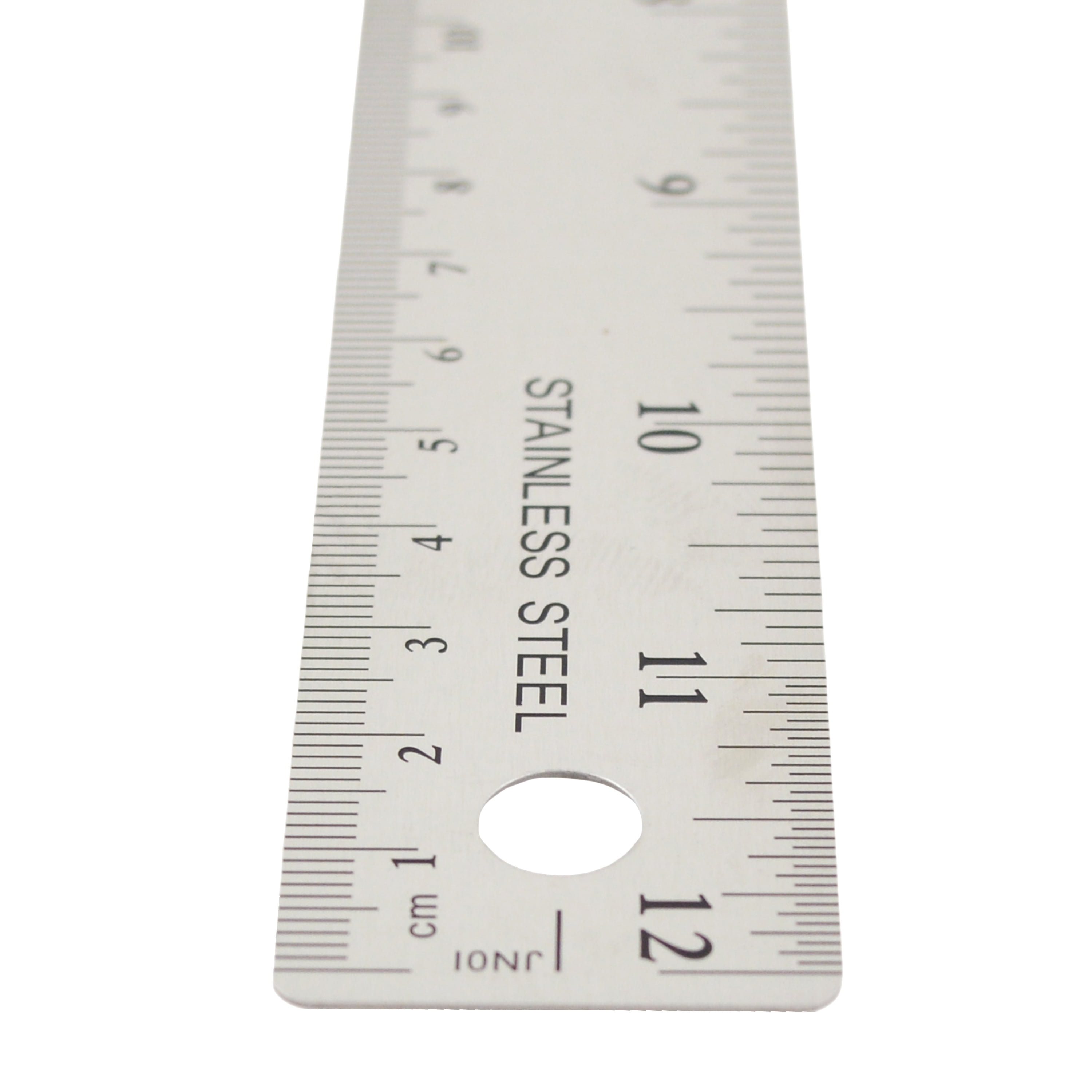 Westcott 12" Stainless Steel Ruler, Metric/Imperial, Craft, 1-Count, Bulk No, High School.