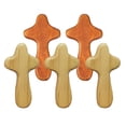 thumbnail image 4 of 5 piezas de cruz de madera para centros de mesa con palma, decorativas cruces de bolsillo cristianas para oración, para fiestas, escritorios y Navidad, 4 of 9