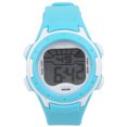 thumbnail image 1 of Reloj electrónico deportivo para niños, resistente al agua hasta 3 ATM, correa de PU, color cian, 1 of 11