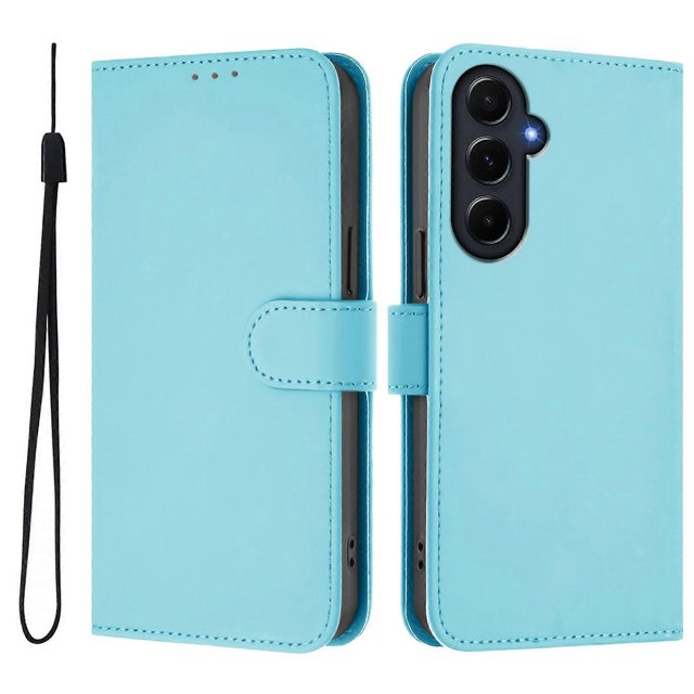 Funda de PU con tacto de piel para Samsung Galaxy A55 5G, azul cielo