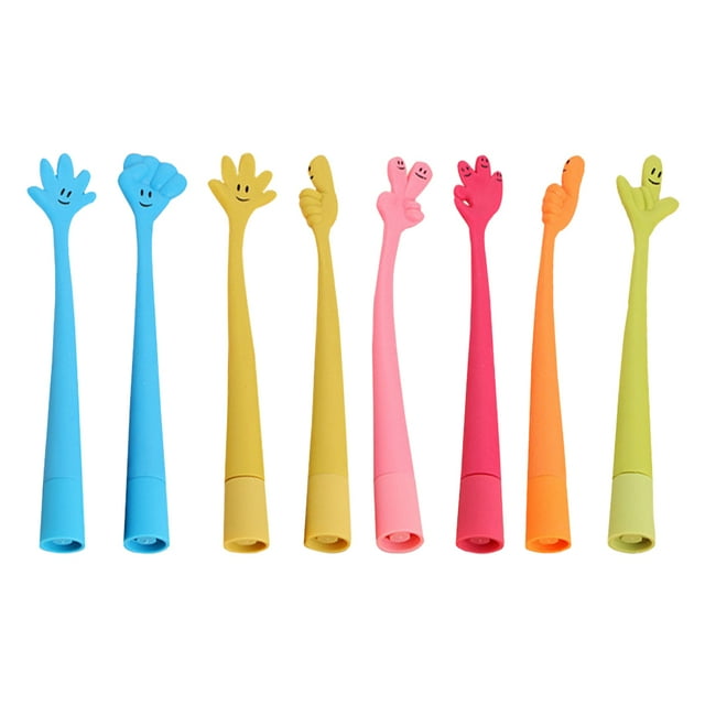 8Pcs Funny Ballpoint Pens Flexible Silicone Pens Student Ballpoint Pens Writing Pens (Mixed Color)