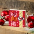 thumbnail image 4 of Kansas City Chiefs 6" Holiday Wood Plock Shelf Sign, 4 of 4