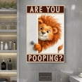 thumbnail image 2 of Lion Unframed Canvas Bathroom Wall Art Are You Pooping Funny Bathroom Wall Decor for Vintage Home Farmhouse Bathroom Decor Gothic Bathroom Decor Art Apartment Wall Decor Bathroom Pictures, 2 of 3