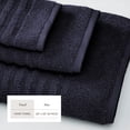 thumbnail image 4 of Great Bay Home Luxury 100% Cotton Ribbed Texture 6-Pack Hand Towel Set, Navy Blue, 4 of 6