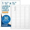 thumbnail image 1 of shiyou-1 3/4" X 2/3" Matte White Return Address Labels Compatible with Inkjet and Laser Printers - 30 Sheets, 1800 Small Printable Stickers for Mailing, Barcodes, Organization -, 1 of 4