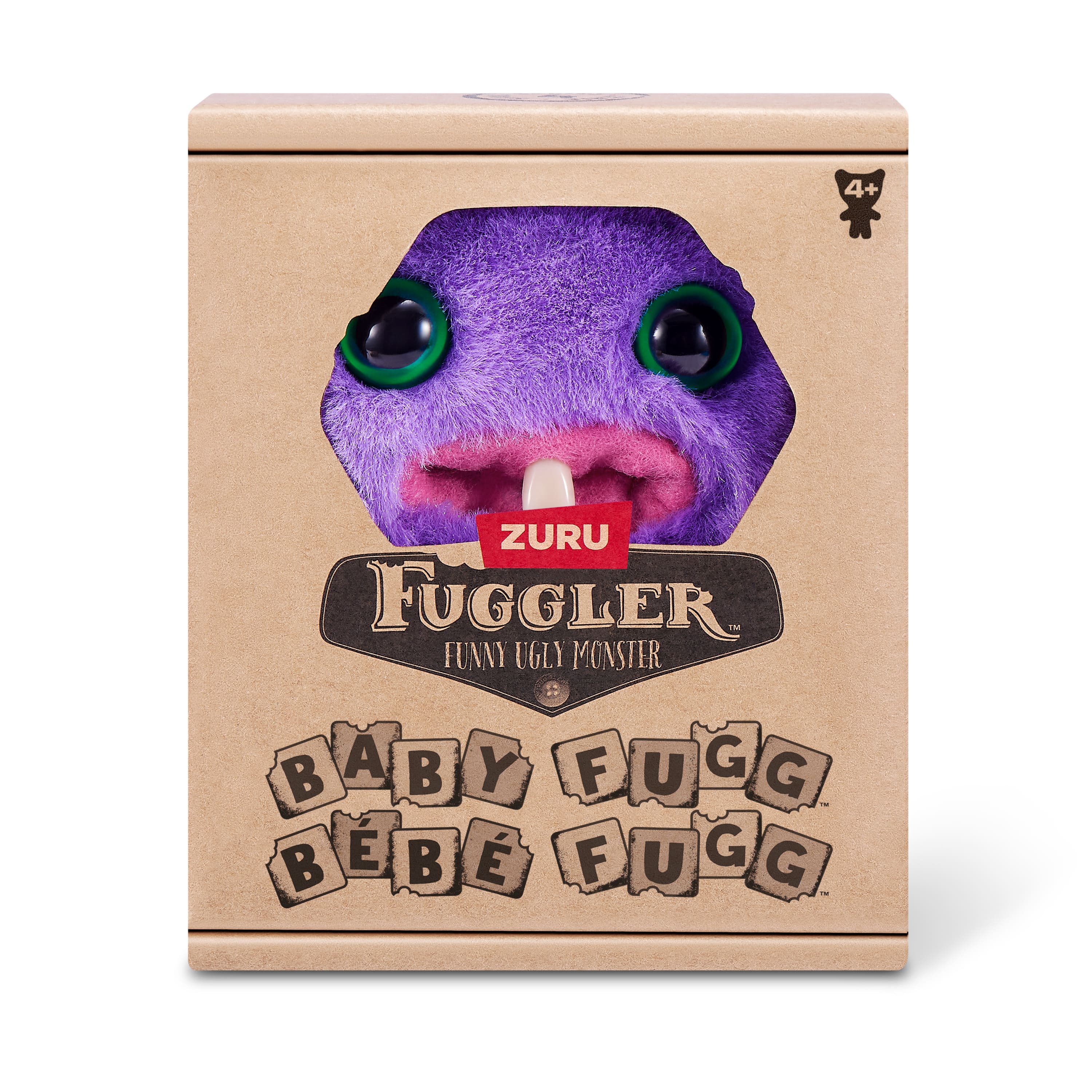 Fuggler Baby Fuggs 3.5-inch Series 4 (Mr Needles - purple) by ZURU, Funny Ugly Monster Plush Toy