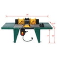 thumbnail image 5 of Electric Router Table, Universal Benchtop Router Tables Top with Steel Stand & Adjustable Fence Wood Working Router Table Precise Routing Table Craftsman Tool for Woodworking, Green, 5 of 12