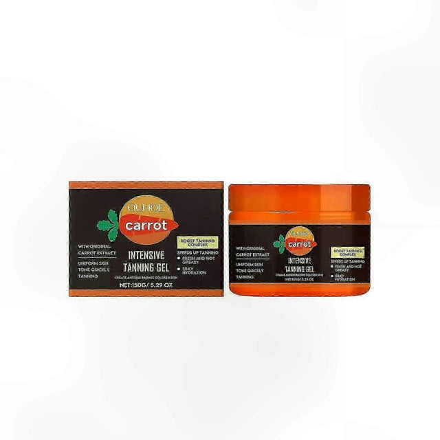Carrot Seed Oil Tanning Gel - Fast-Acting Tan Enhancer with Water-Resistant Hydration Properties