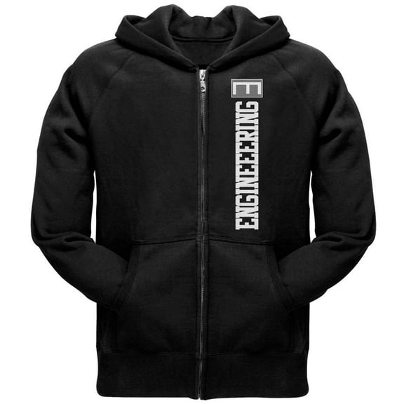 Engineering Major Engineer Science Team Mens Full Zip Hoodie Black 2XL