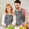 thumbnail image 5 of Black and Tan Leopard Print Apron-Garden Aprons for Women with Pockets-Cotton Linen Waterproof Kitchen Cooking Gardening Aprons Adjustable for Kitchen,Cooking,BBQ and Salon 33x27 Inch, 5 of 7