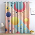 thumbnail image 1 of Curtains Abstract Curtains for Bedroom Living Room, Colorful Round Geometric Blackout Curtains & Home Decor, Patterned Window Treatments, Grommet Drapes 63 Inch Length 2 Panels Set (D&-3859), 1 of 7