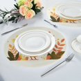 thumbnail image 6 of IAUYY Set of 4 Round Placemats for Dining Tables Heat-Resistant and Wear-Resistant DIY Printing Design Table Placemats，Applicable for Christmas Fully Feathered, 6 of 7