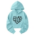 thumbnail image 3 of Tmtolofot Valentine's Heart Print Hoodies for Women Slim Cropped Hoodie Casual Hooded Sweatshirts Fashion Long Sleeve Pullover Tops Holiday Outfits Outwear New Years Eve Outfits Women Blue XXL, 3 of 6