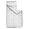 thumbnail image 2 of Baseballs and Bats White Pattern Teens Toddler Nap Mat with Pillow, Sleeping Mat Bag for Preschool Daycare 50"x20", 2 of 6