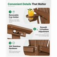 thumbnail image 5 of WINSOON Outdoor All-Weather HDPE Folding Adirondack Chair with Cup Holder & Adjustable Backrest, Easy to Install & Clean, Ideal for Garden, Yard & Patio, 5 of 8