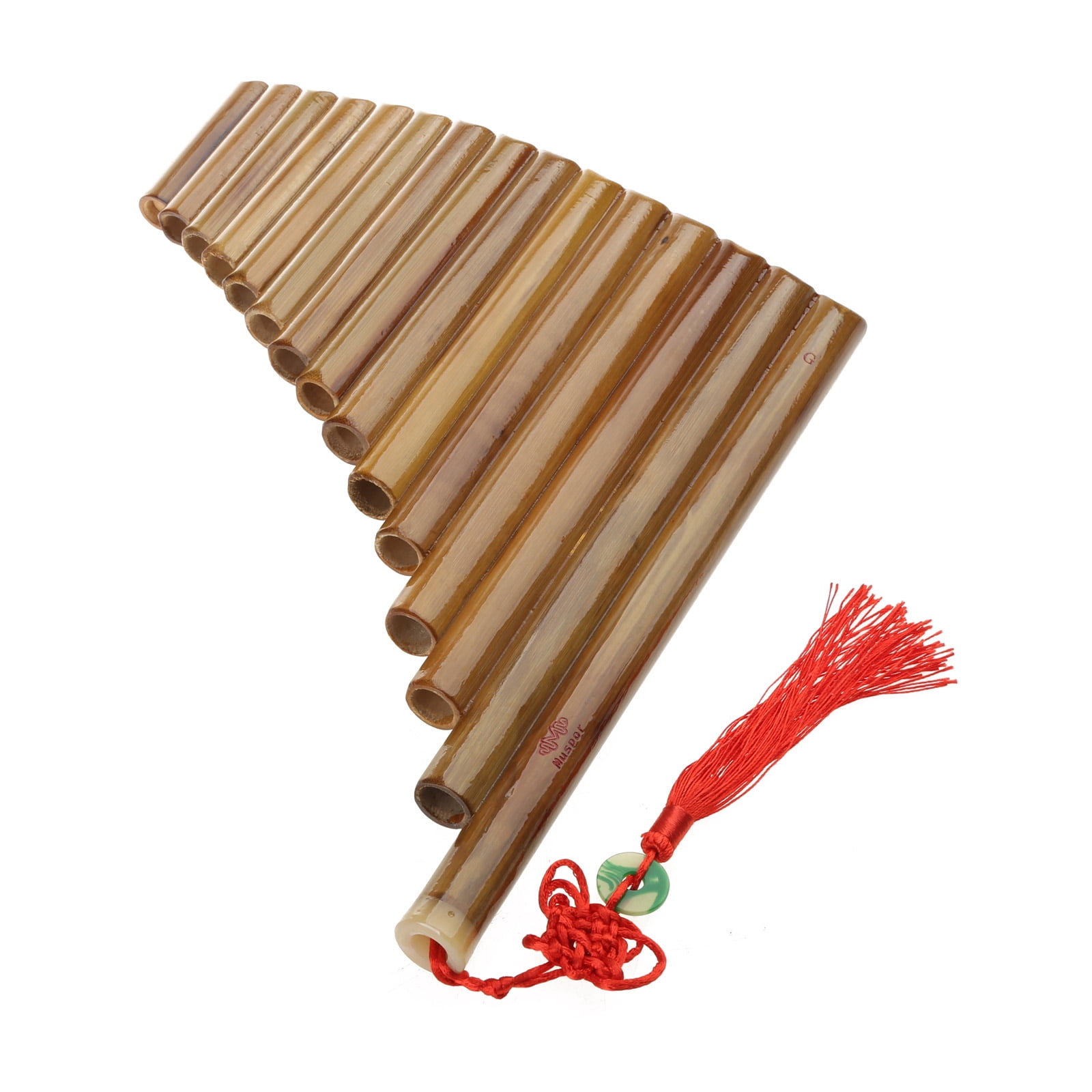 15 Pipes Traditional Brown Pan Flute G for Key Chinese Musical Instrument Pan Pipes Woodwind Instrument