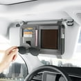 thumbnail image 2 of Modern Luxury Car Sun Visor Organizer, Sunglasses Holder, Cards & Documents, Pen, Key, Compatible with Car, SUV, Truck, Jeep, 2 of 17